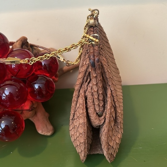 Magnin 🔥Sale🔥vintage python brown purse - Picture 3 of 13